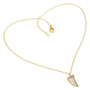Cadena de plata y colgante con howlita y zirconia
