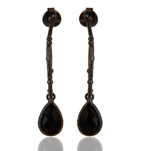Aros de plata con ónix negro