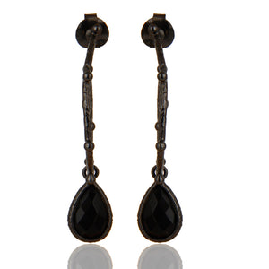 Aros de plata con ónix negro