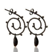 Aros de plata con ónix negro