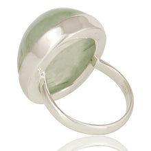Anillo de plata esterlina 925 con prehnite