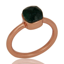 Anillo de plata con jade verde