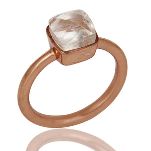 Anillo de plata con cristal de cuarzo