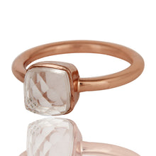 Anillo de plata con cristal de cuarzo