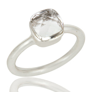 Anillo de plata con cuarzo