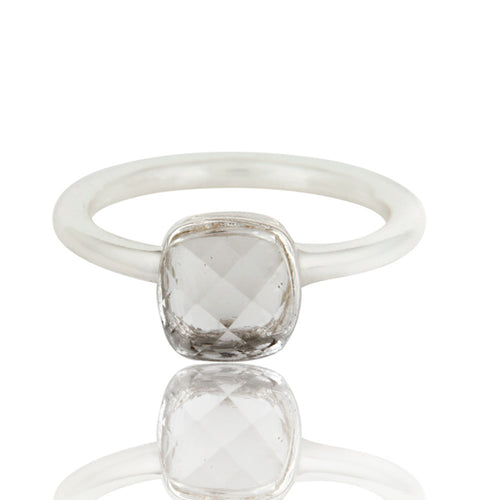 Anillo de plata con cuarzo