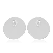 Caravanas de plata con piedra de la luna arcoíris