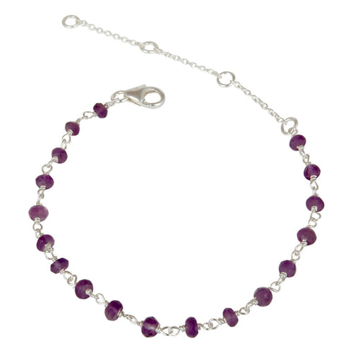 Pulsera de plata con amatista