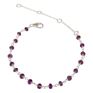 Pulsera de plata con amatista