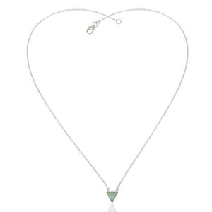 Cadena de plata con dije de aqua calcedonia