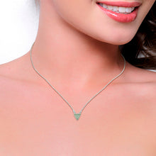 Cadena de plata con dije de aqua calcedonia