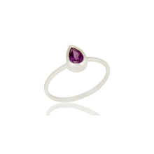 Anillo de plata con amatista