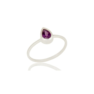 Anillo de plata con amatista