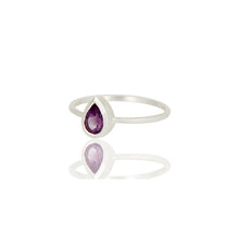 Anillo de plata con amatista