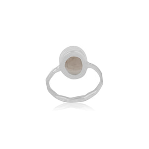 Anillo de plata con cuarzo ahumado