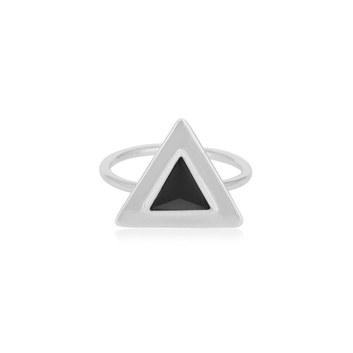 Anillo de plata con ónix negro