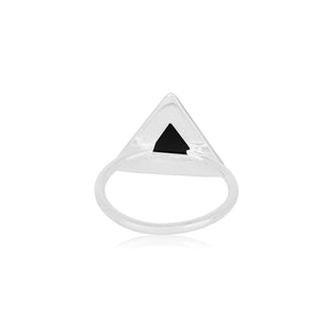 Anillo de plata con ónix negro