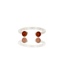 Anillo de plata con citrino