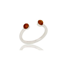 Anillo de plata con citrino