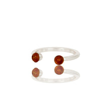 Anillo de plata con citrino