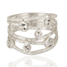 Anillo de plata con topacio
