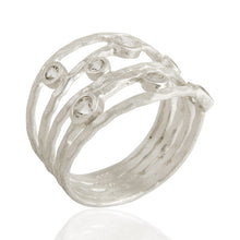 Anillo de plata con topacio