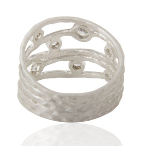 Anillo de plata con topacio