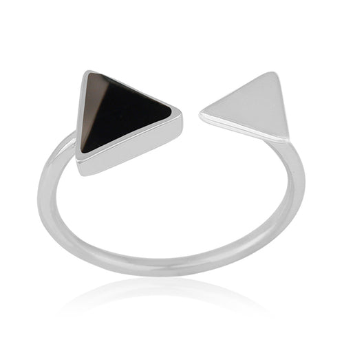 Anillo de plata con ónix negro