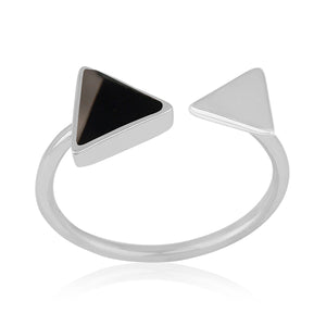 Anillo de plata con ónix negro
