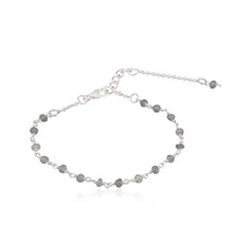 Pulsera con piedra de la luna gris