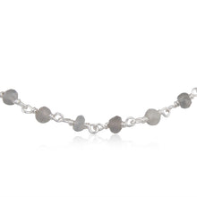 Pulsera con piedra de la luna gris